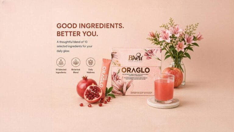 OraGlo women’s wellness supplement with pomegranate