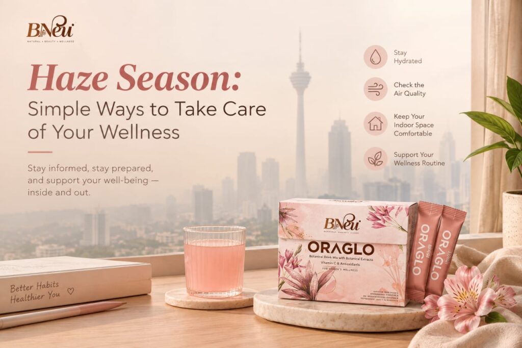 Haze season wellness tips B'Net Oraglo botanical drink